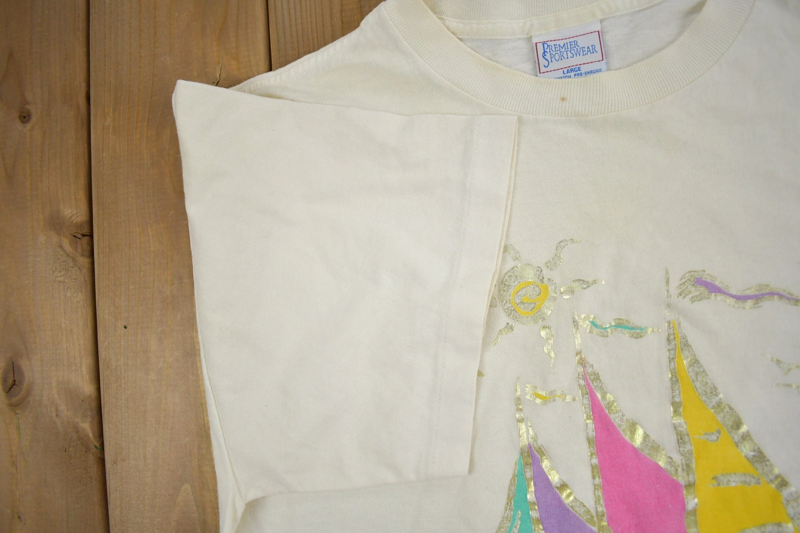 Vintage 1990s Paradise Island Bahamas Souvenir T Shirt Men's Large - Image 5