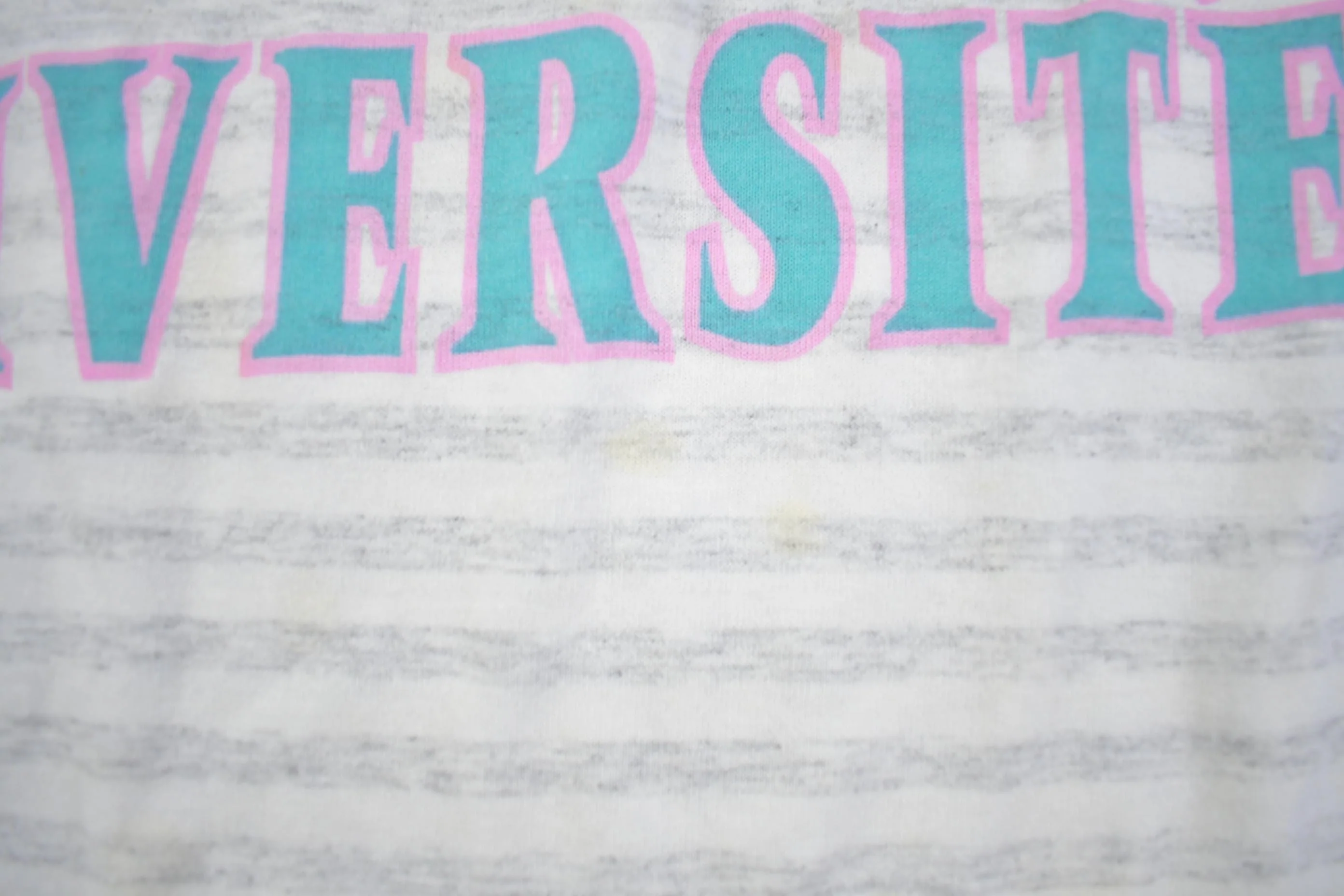Vintage 1990s Paris Eiffel Tower Université Striped Pastel T Shirt Men's 2XL - Image 4