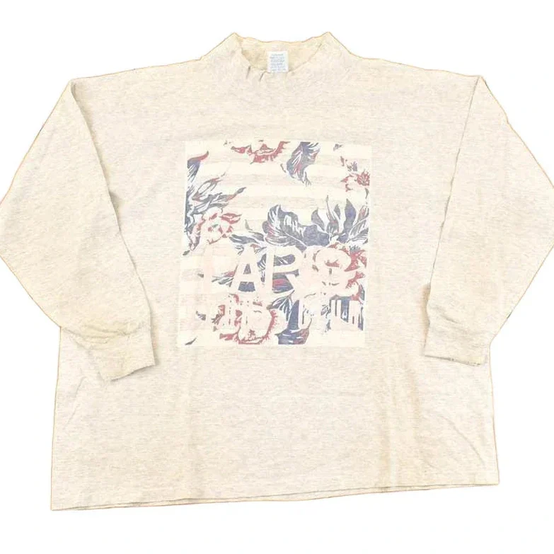 Vintage 1990s Paris Sport Club Graphic Print Crewneck Sweatshirt Women's XXL
