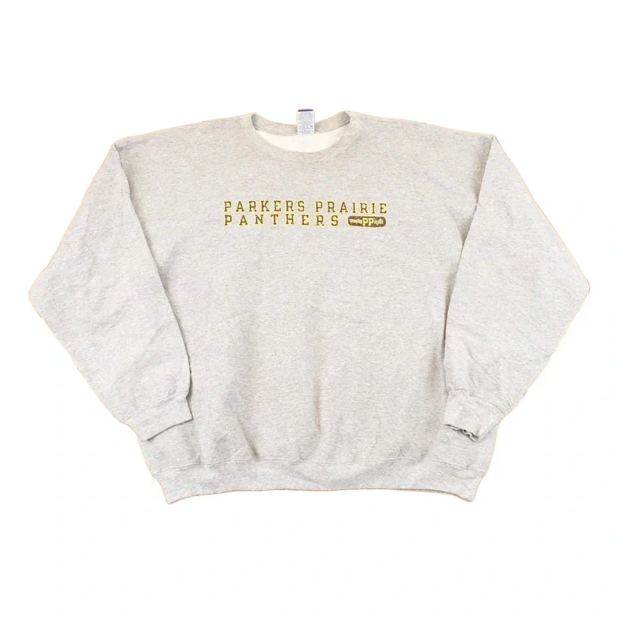 Vintage 1990s Parker Prairies Panthers Champion Graphic Print Crewneck Sweatshirt Men's XL