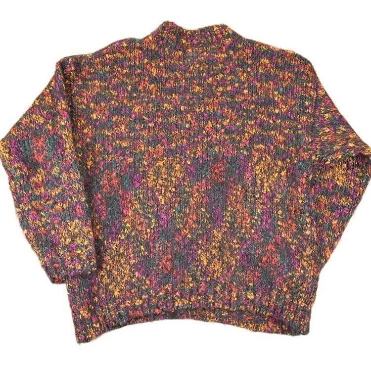 Vintage 1990s Pasta Abstract Knit Crewneck Sweater Women's L - Image 2