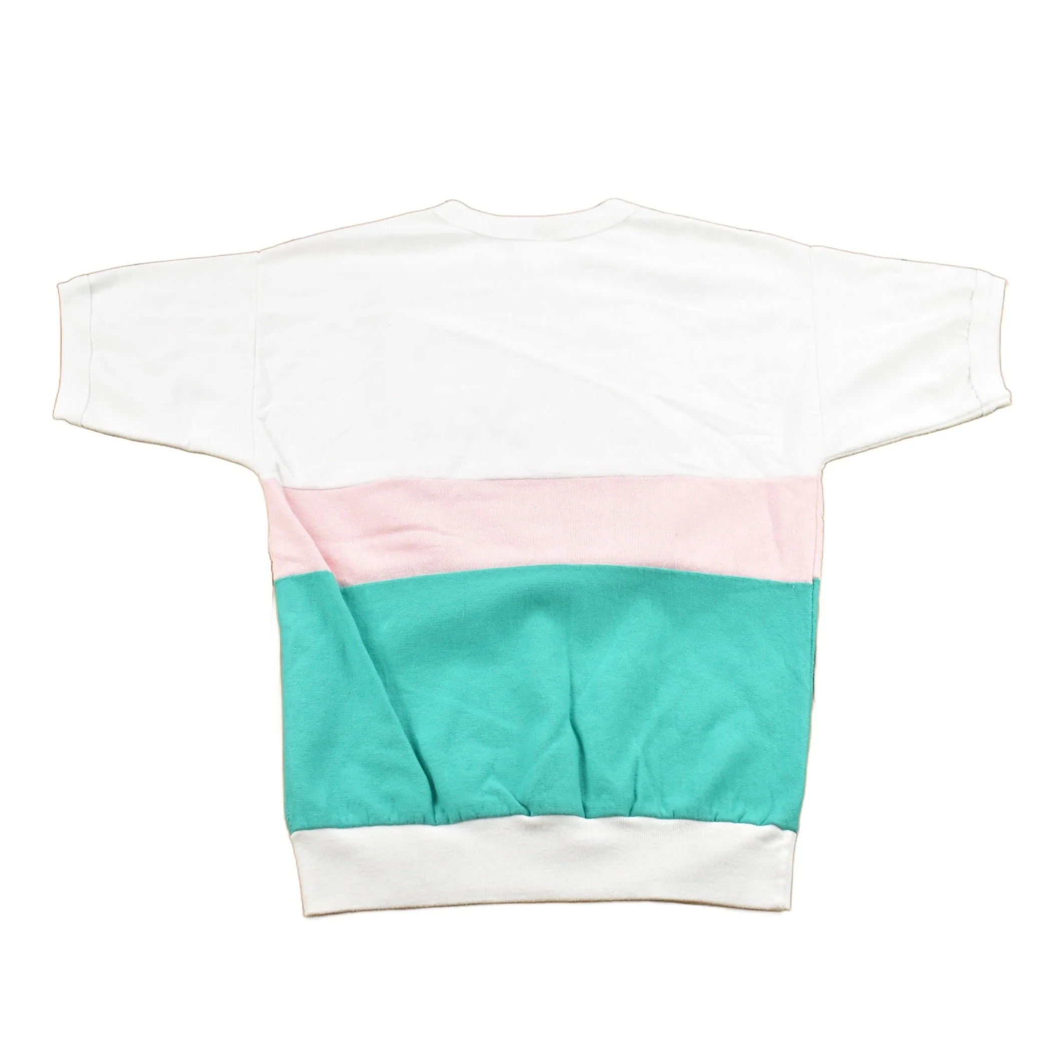 Vintage 1990s Pastel Florida Crewneck Short Sleeve Sweatshirt Men's Small - Image 2