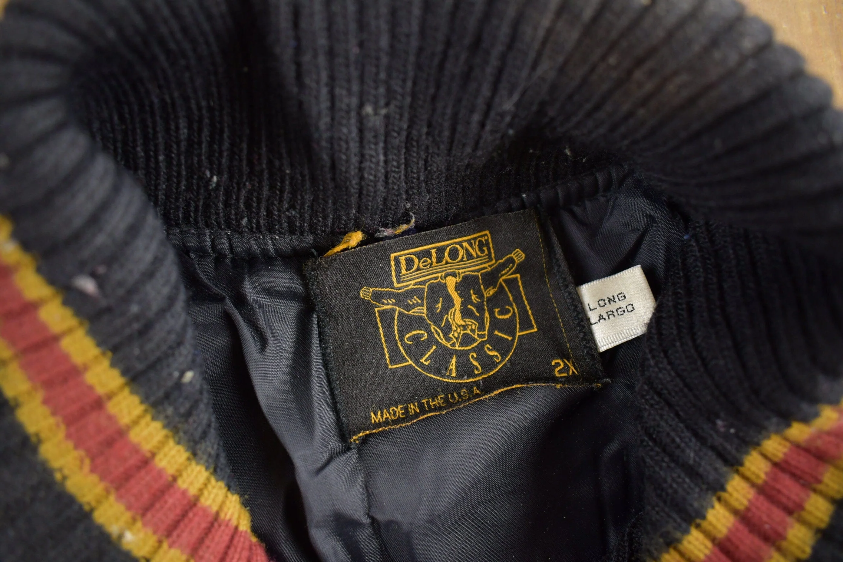Vintage 1990s Pat Carney Studio Leather Varsity Jacket Men's 2XL - Image 5