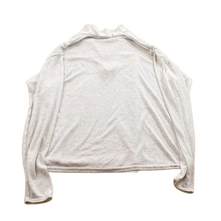 Vintage 1990s Patagonia Blank Grey Zip Up Turtleneck Sweater Men's Large - Image 2