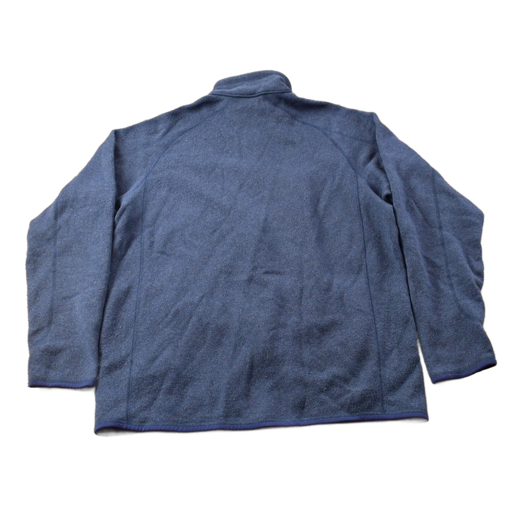 Vintage 1990s Patagonia Blue Fleece Zip Up Sweater Men's Medium - Image 2