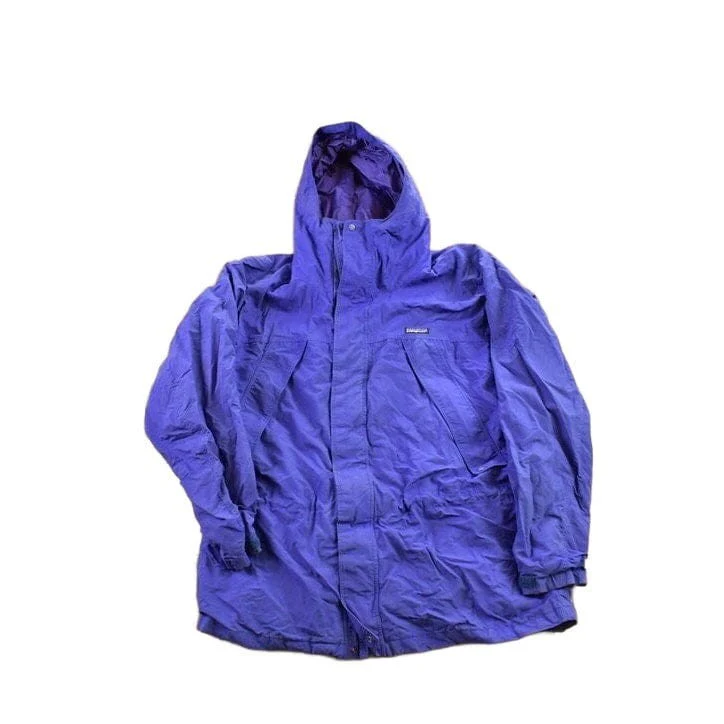 Vintage 1990s Patagonia Blue Windbreaker Rain Jacket Men's Large