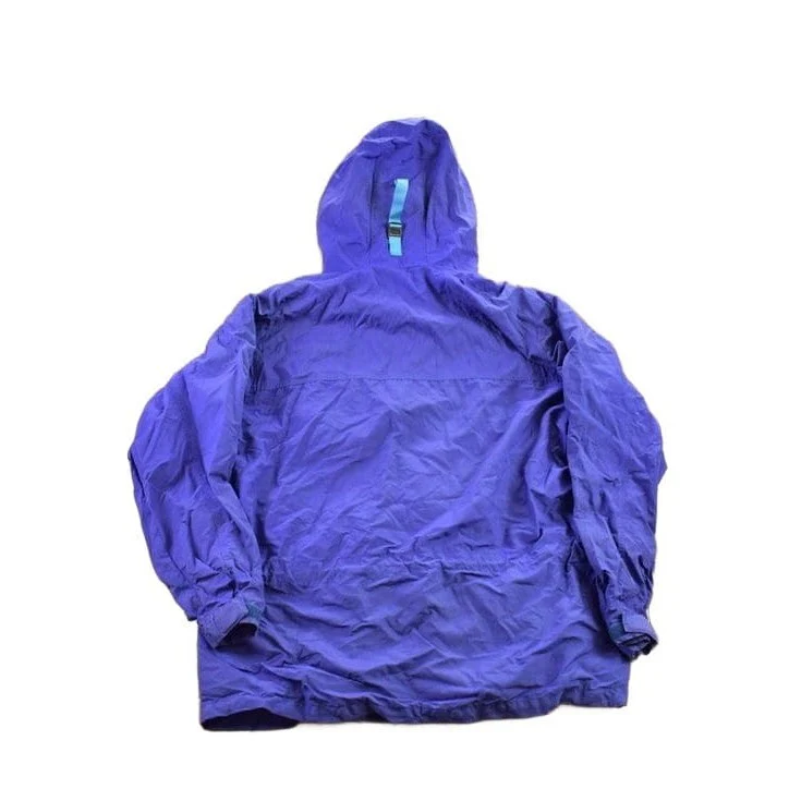 Vintage 1990s Patagonia Blue Windbreaker Rain Jacket Men's Large - Image 2