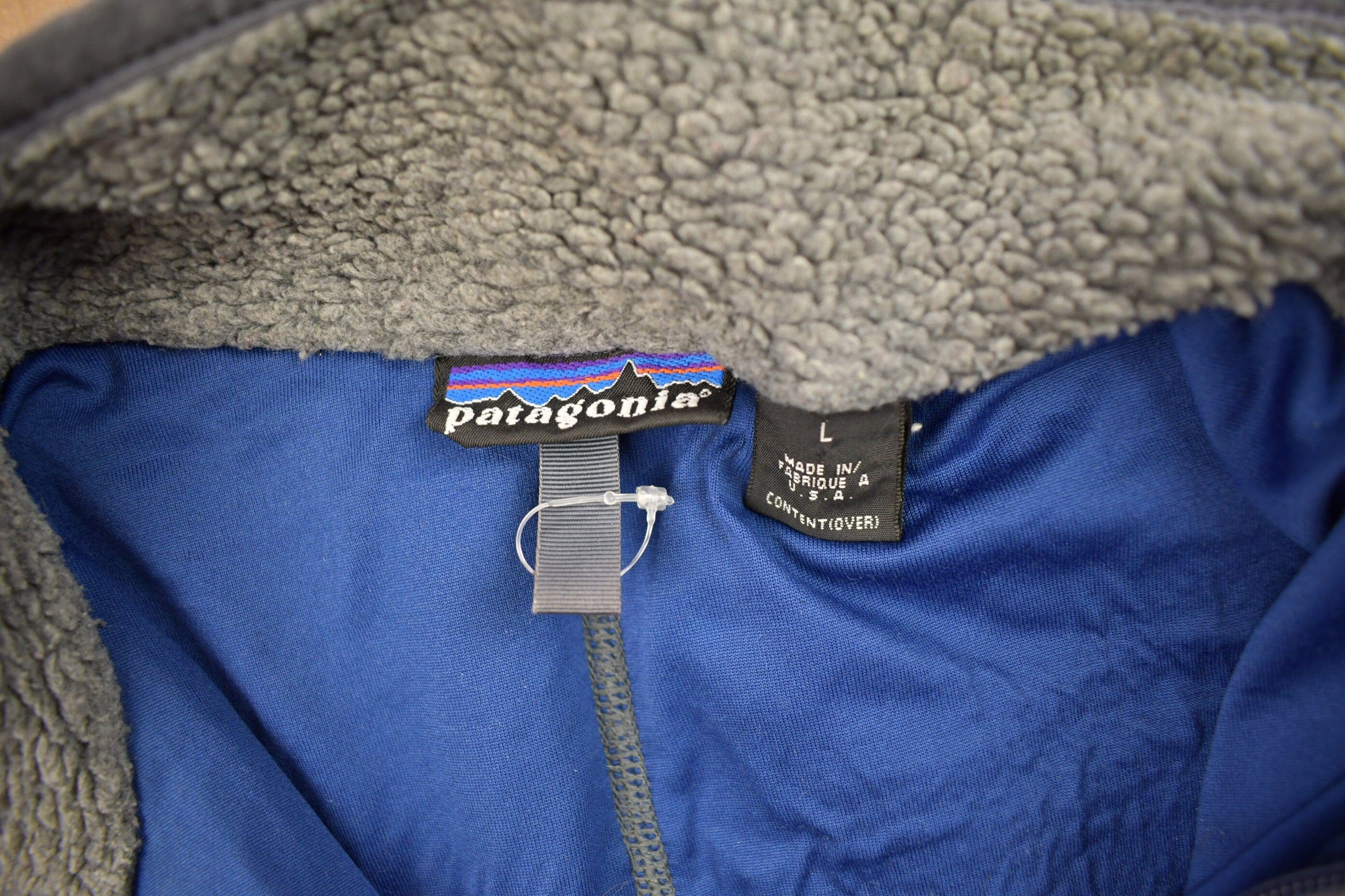Vintage 1990s Patagonia Deep Pile Fleece Zip Up Sweater Men's Large - Image 5