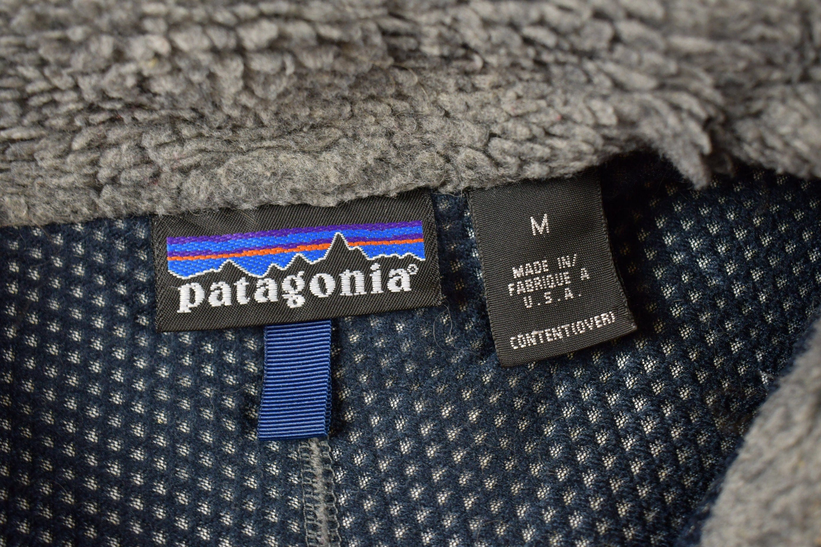 Vintage 1990s Patagonia Deep Pile Fleece Zip Up Sweater Men's Medium - Image 6