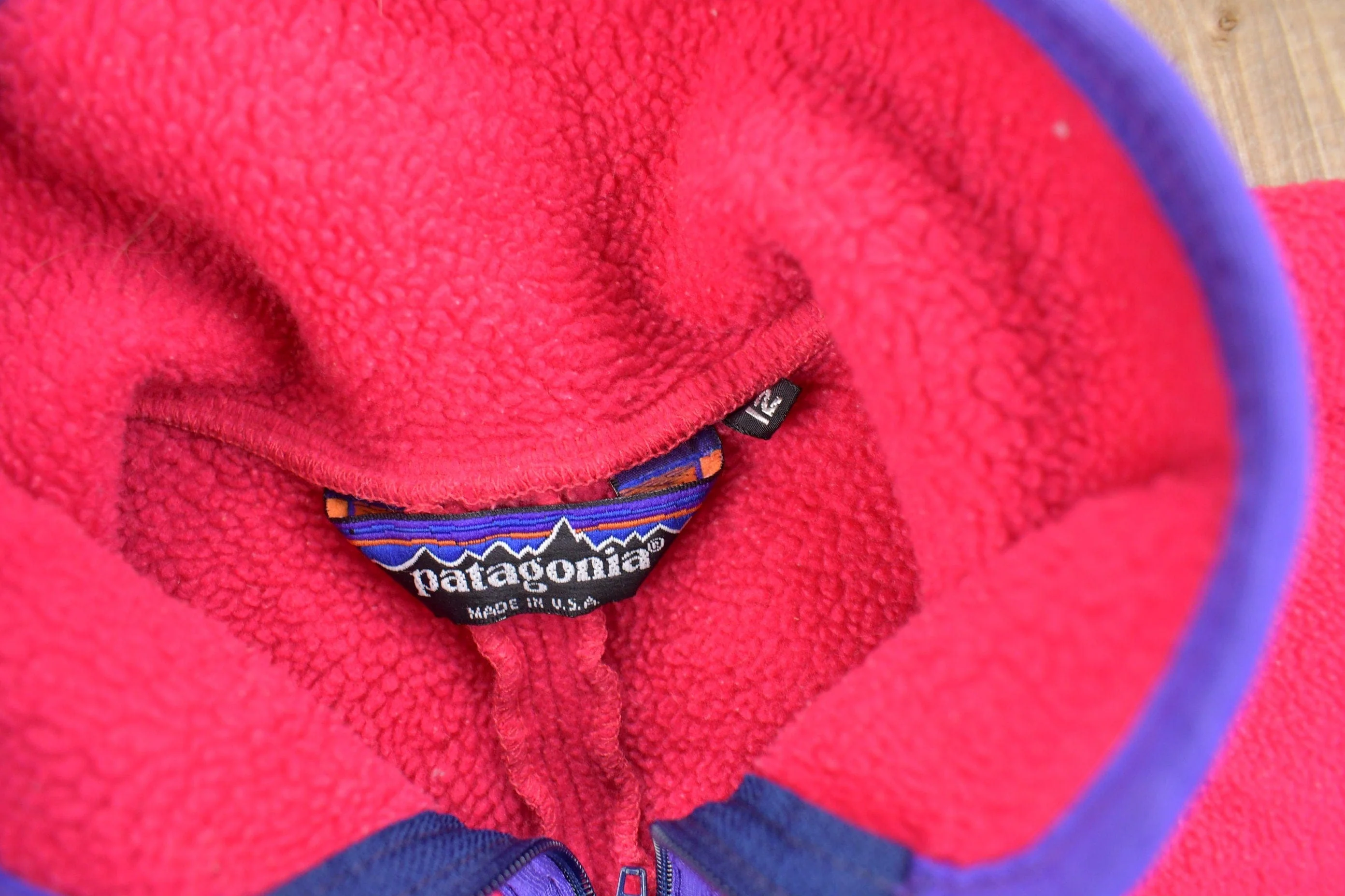 Vintage 1990s Patagonia Fleece Zip Up Sweater Youth Large - Image 5