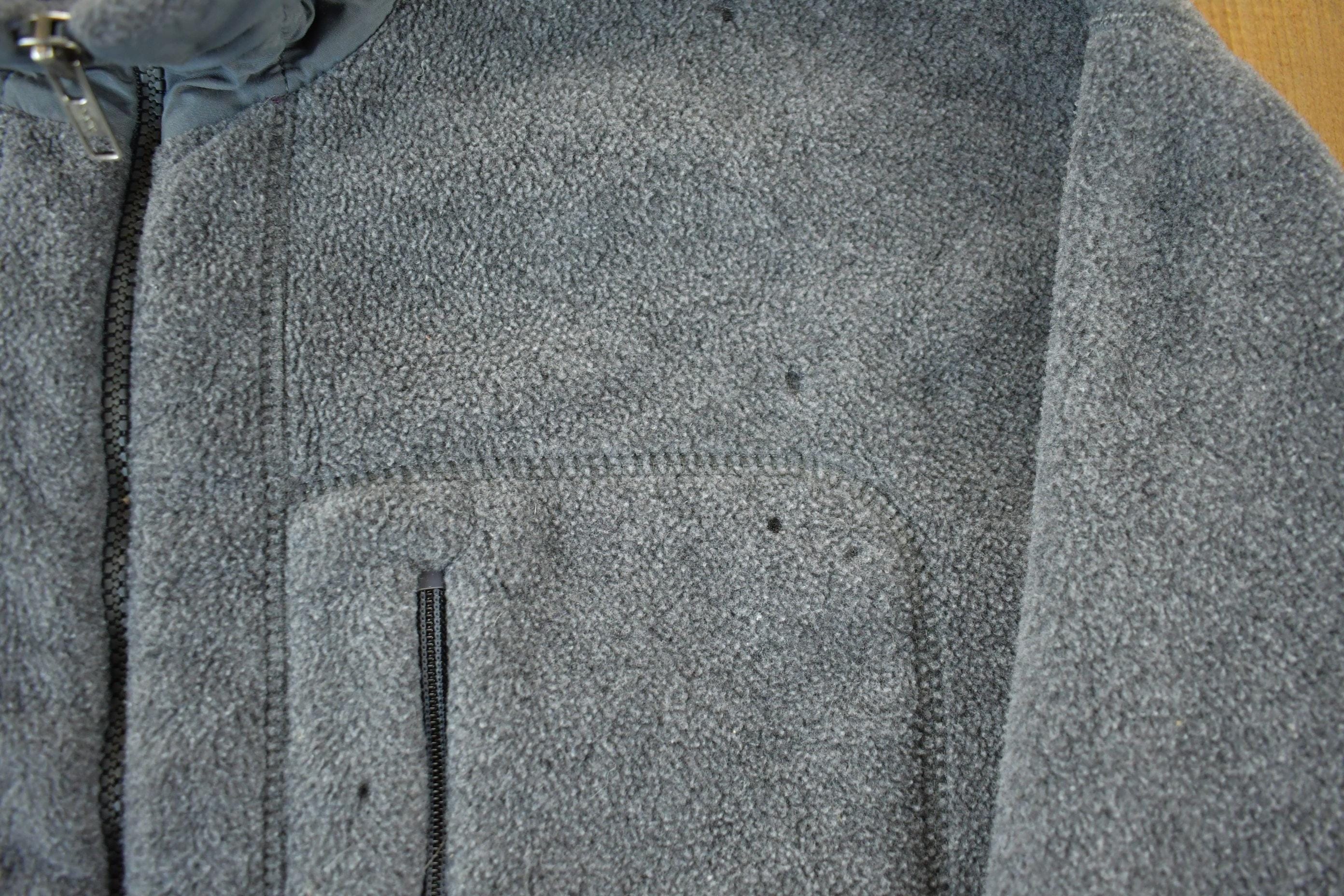 Vintage 1990s Patagonia Gray Full Zip Fleece Sweater Men's L - Image 4