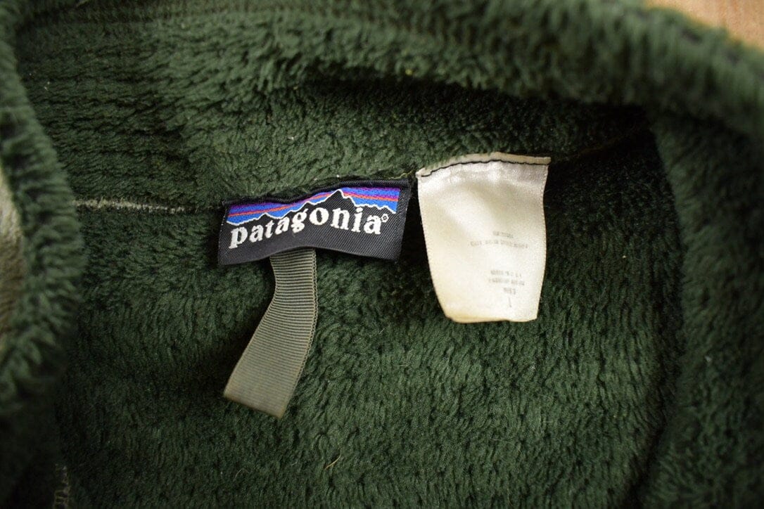Vintage 1990s Patagonia Green Fleece Sweater Men's Large - Image 6