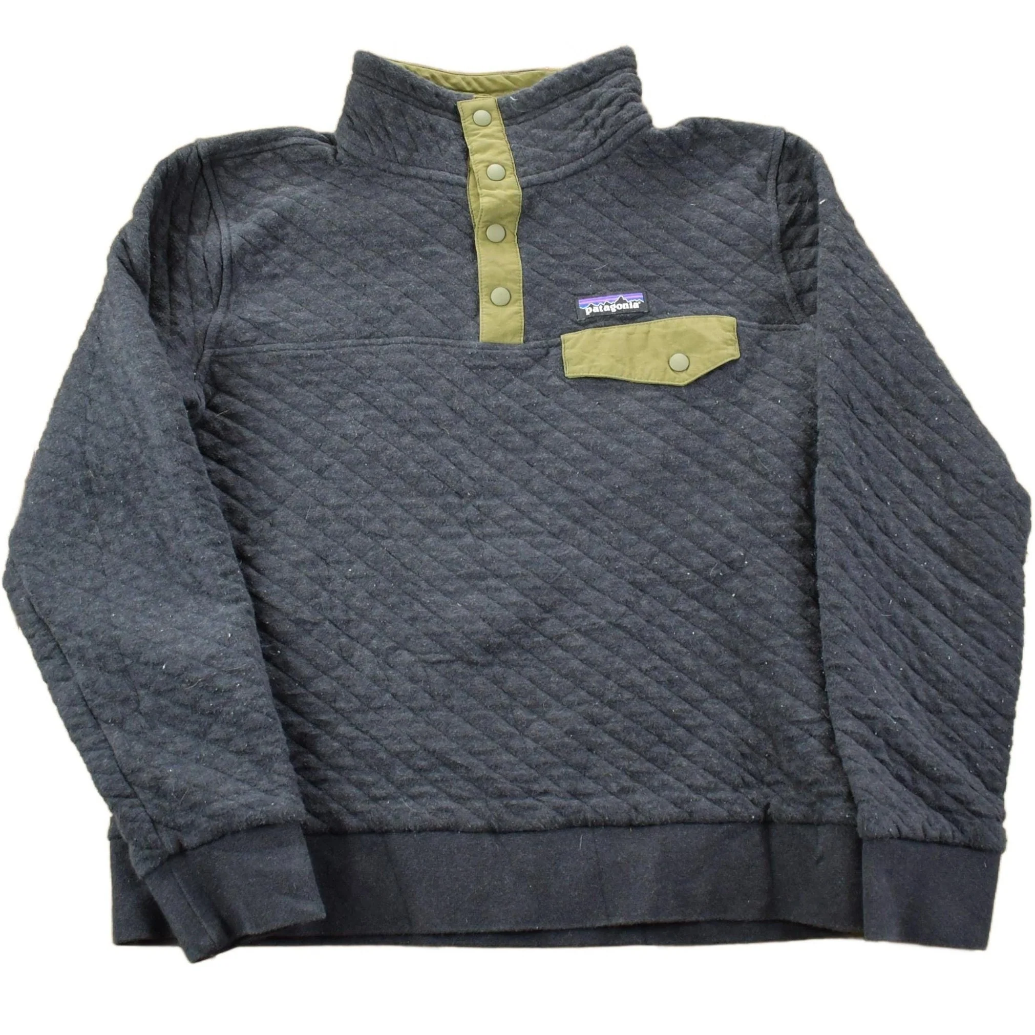 Vintage 1990s patagonia Organic Cotton Quarter Button Crewneck Sweatshirt Men's Small