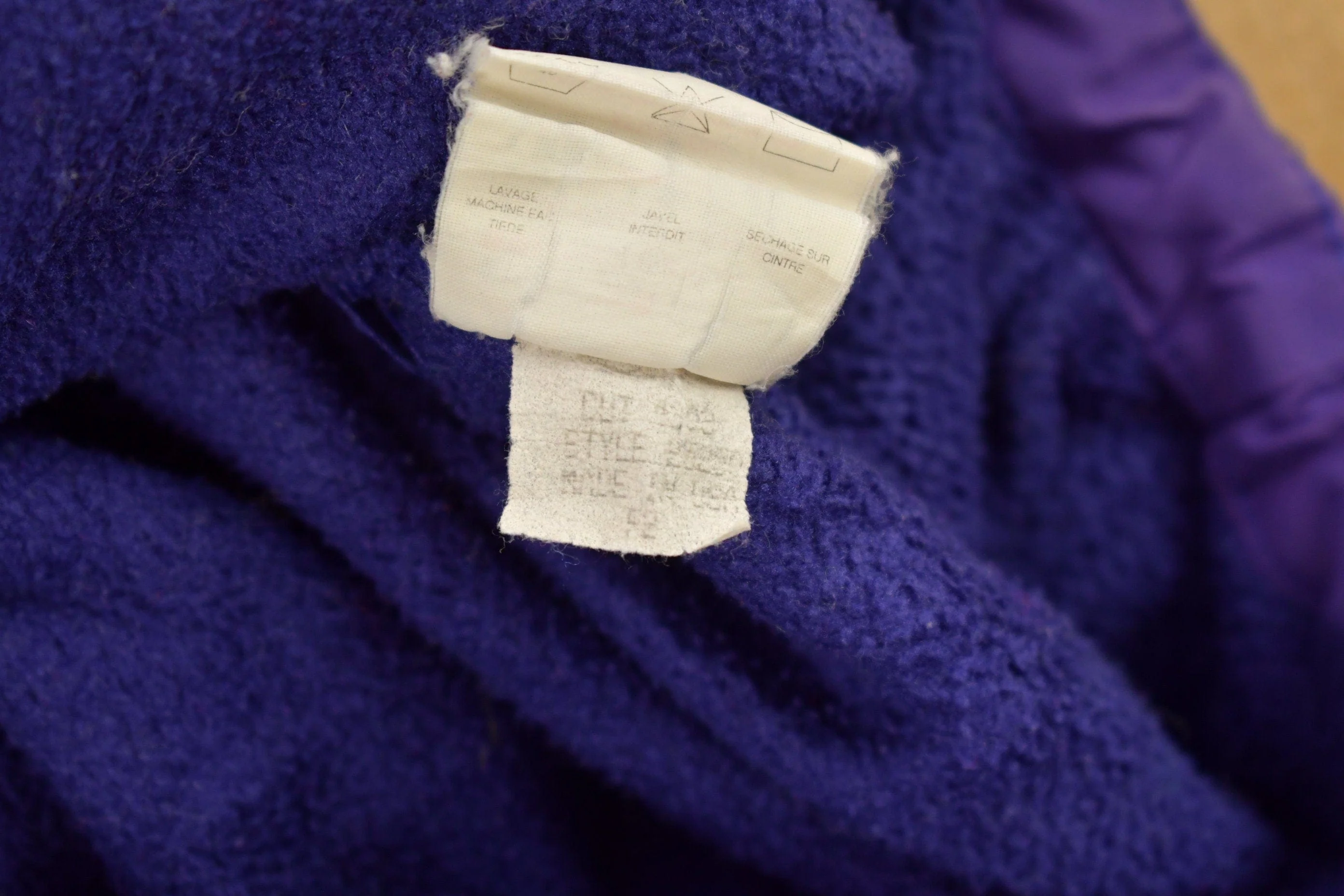 Vintage 1990s Patagonia Purple Half Zip Cinched Sweatshirt Men's Large - Image 6