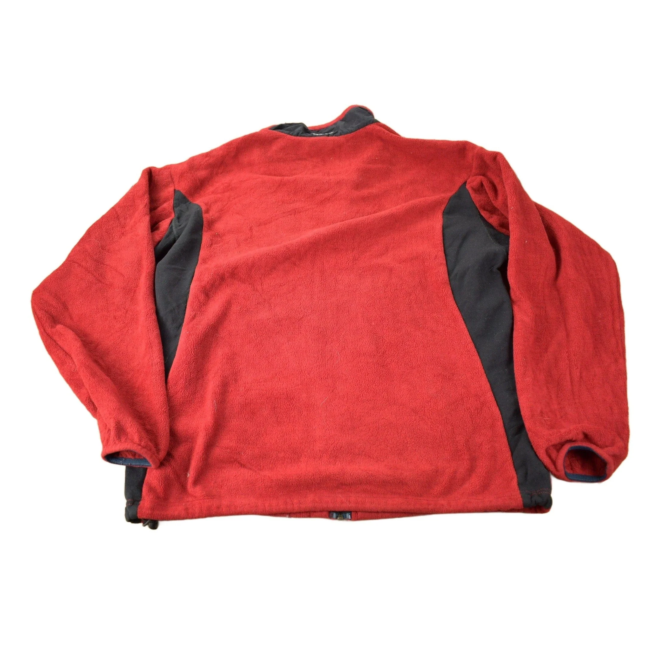 Vintage 1990s Patagonia Red Fleece Zip Up Sweater Men's Large - Image 2