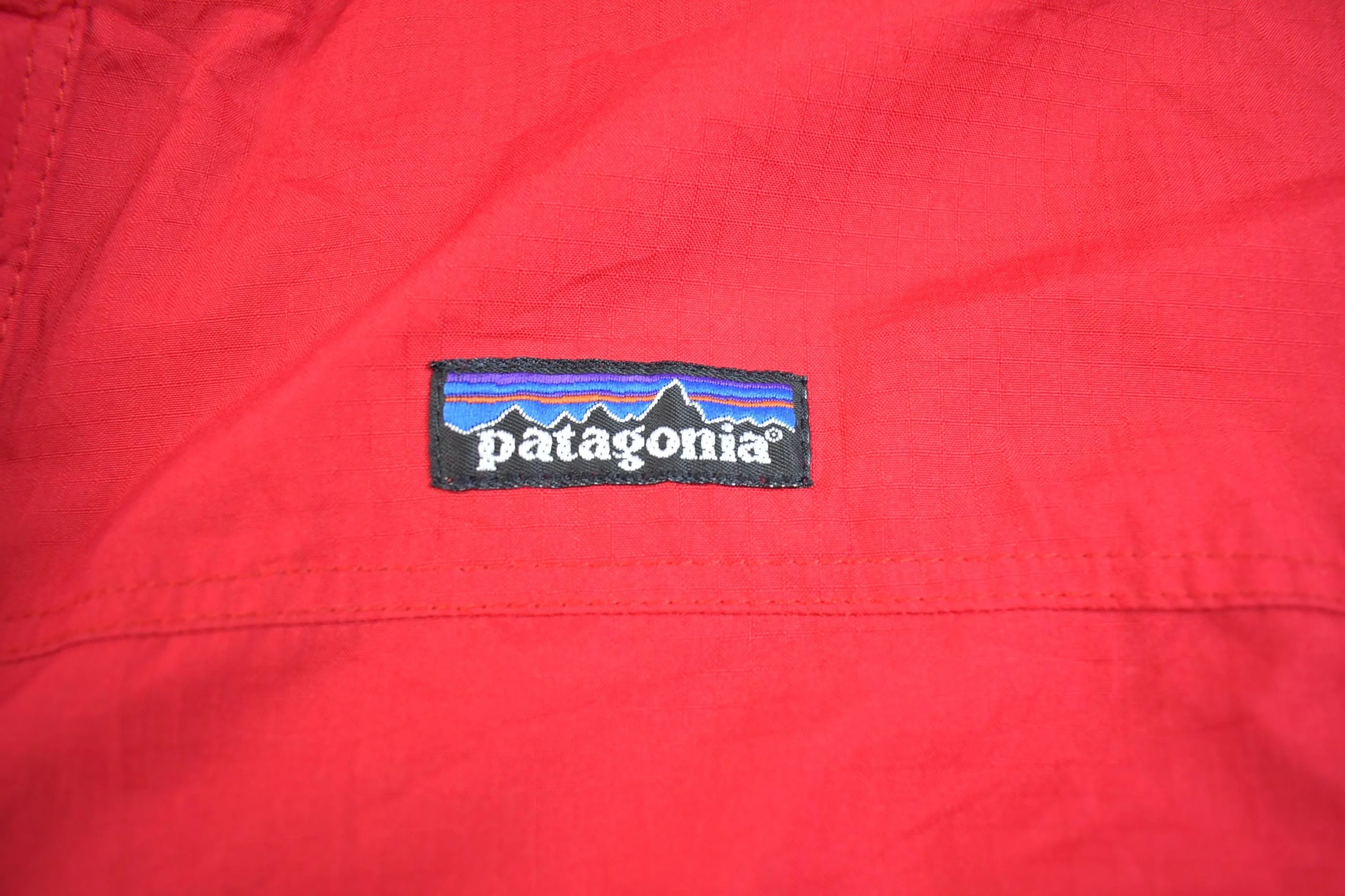 Vintage 1990s Patagonia Red Zip Up Light Jacket Men's L - Image 3