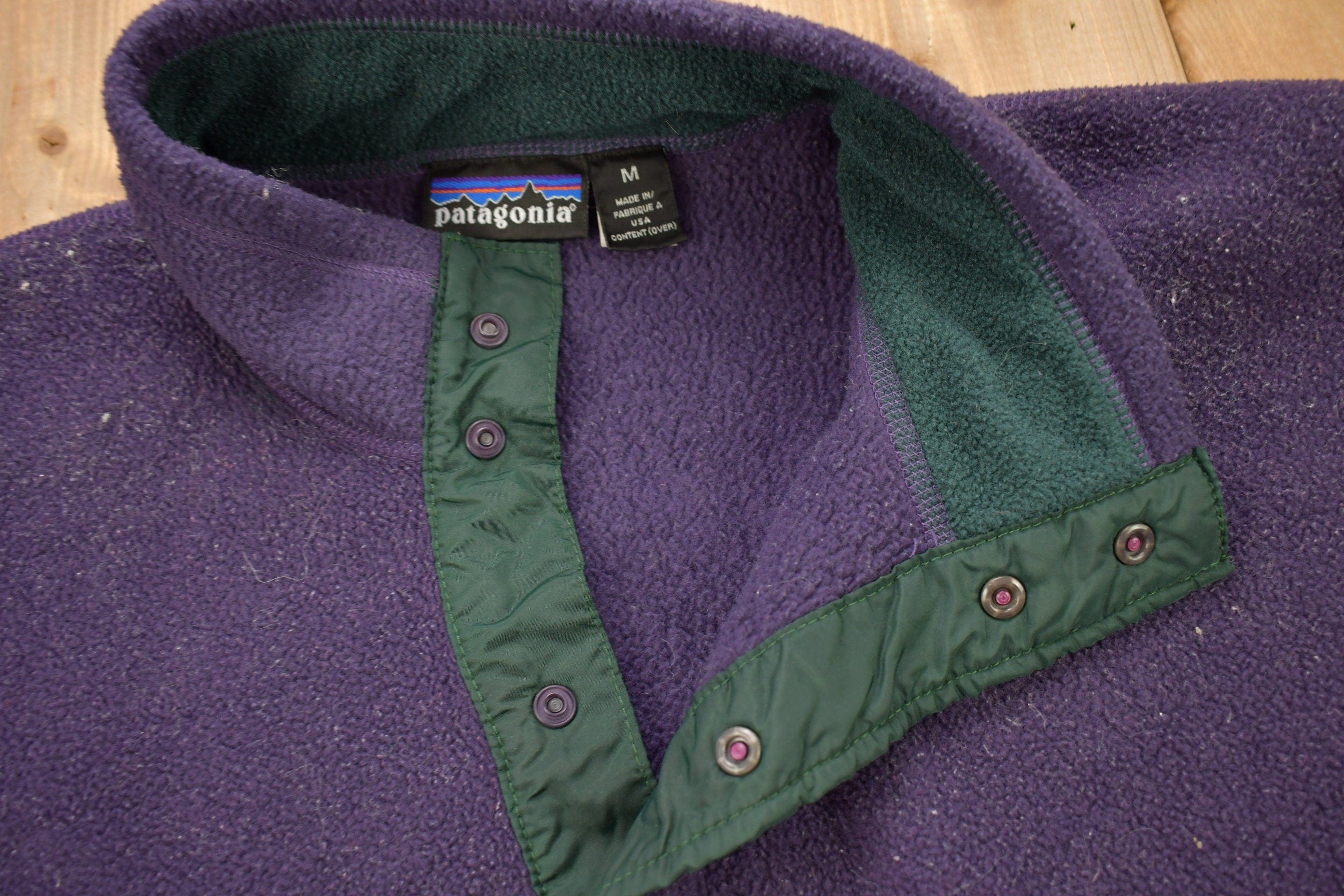 Vintage 1990s Patagonia T Snap Fleece Sweater & Matching Pants Men's Medium - Image 7