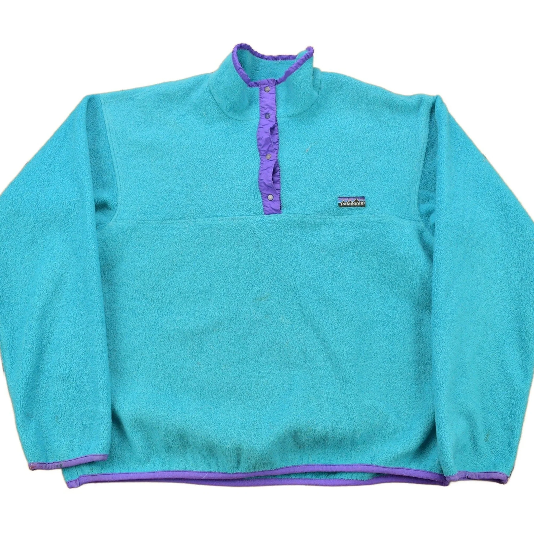 Vintage 1990s Patagonia T-Snap Fleece Sweater Youth L