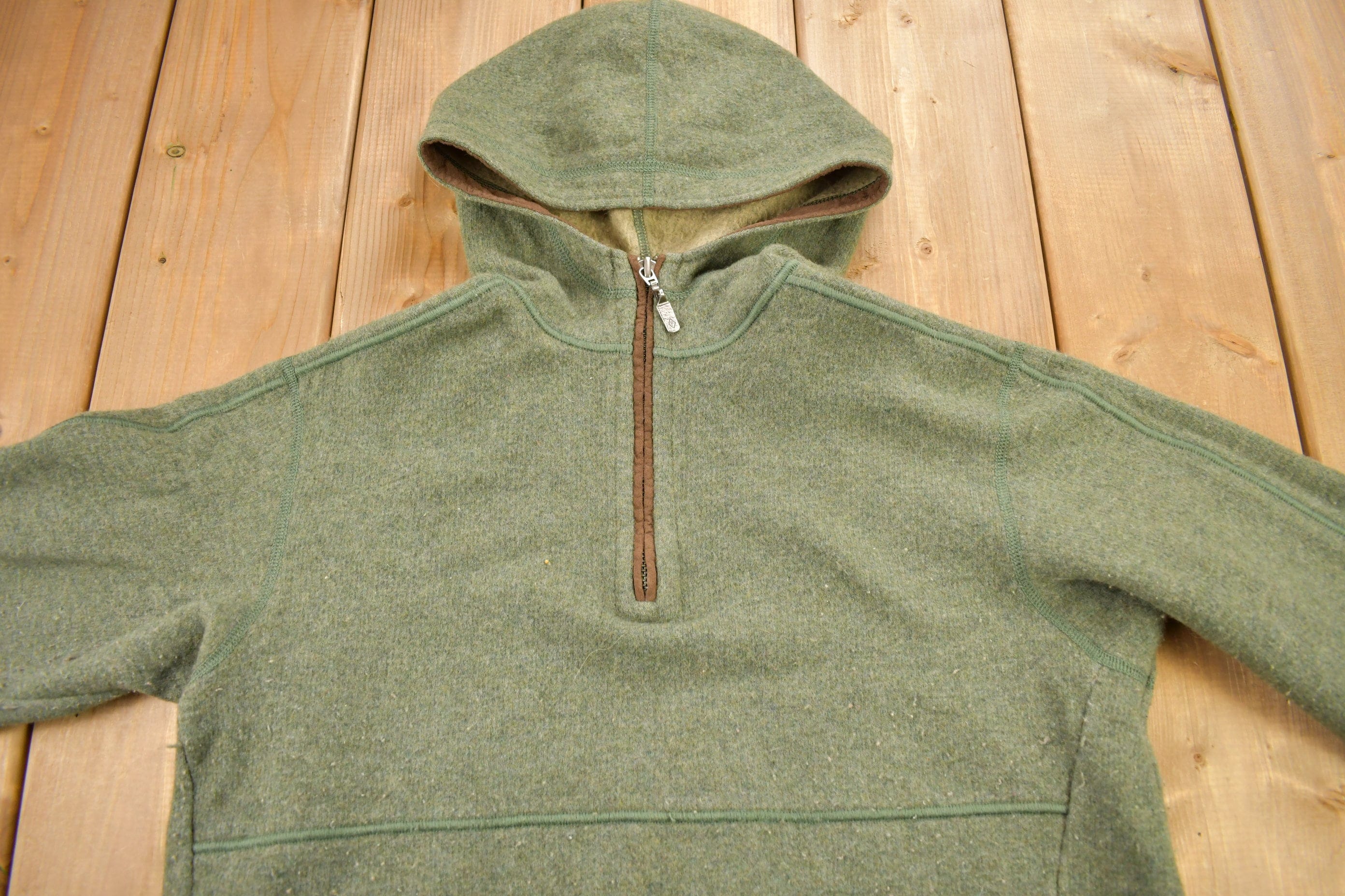 Vintage 1990s Patagonia Women's Quarter Zip Hoodie Women's M - Image 3