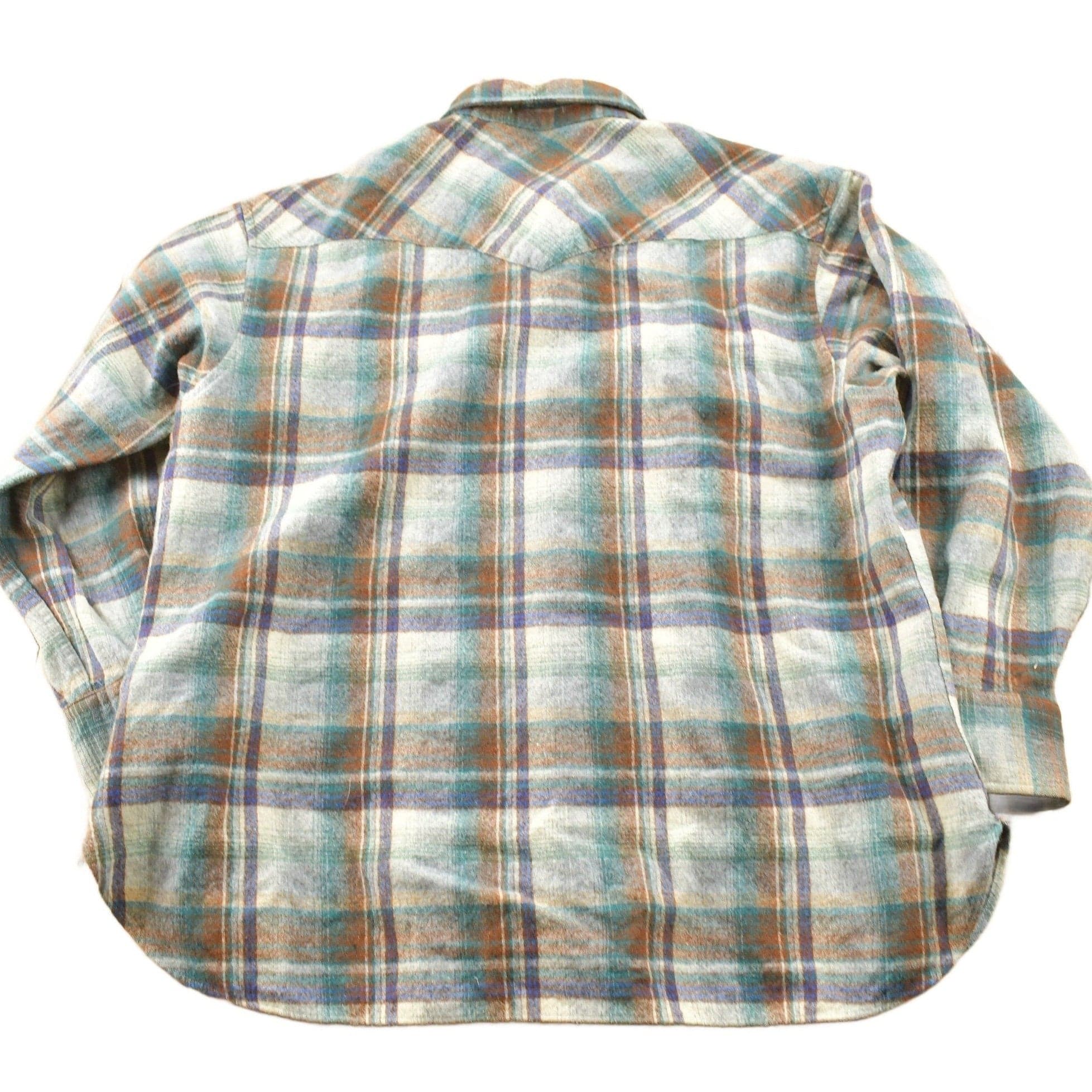 Vintage 1990s Pendleton Plaid Button Up Board Shirt Men's XL - Image 2