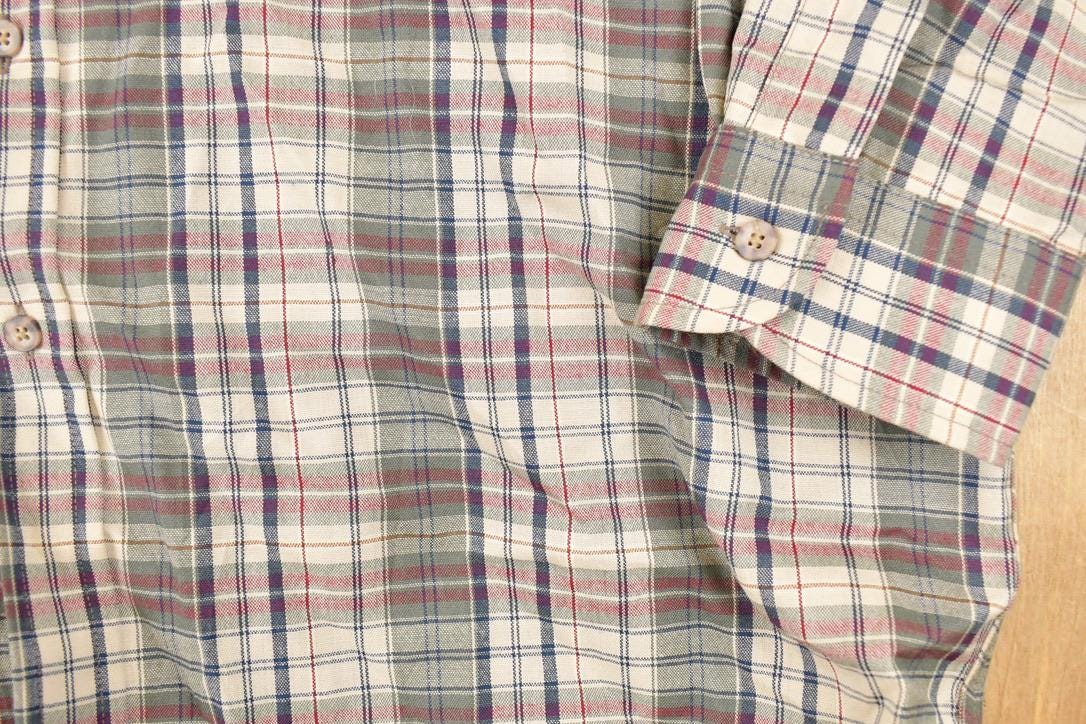Vintage 1990s Pendleton Plaid Wool Button Up Shirt Men's XL - Image 3
