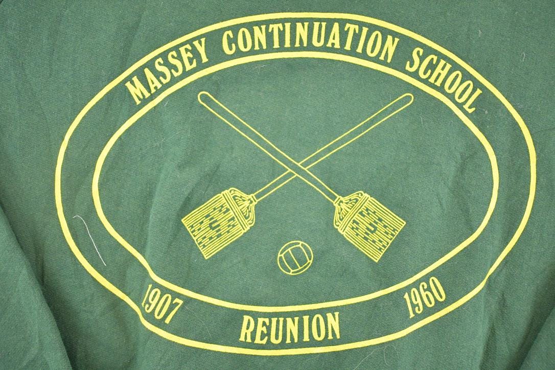 Vintage 1990s Penmans Massey Continuation School Souvenir Crewneck Sweatshirt Men's L - Image 3