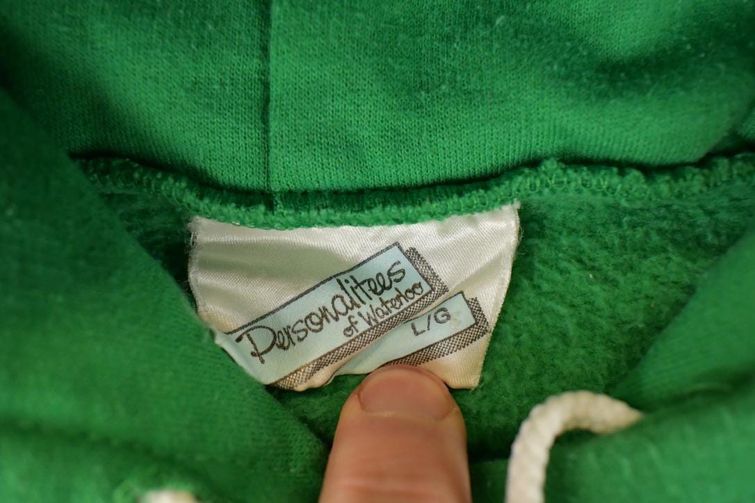 Vintage 1990s Personalities Of Waterloo Blank Hoodie Sweatshirt Men's L - Image 6