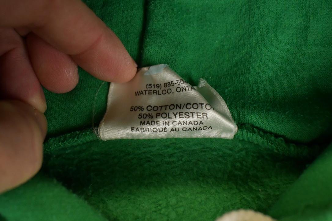 Vintage 1990s Personalities Of Waterloo Blank Hoodie Sweatshirt Men's L - Image 7