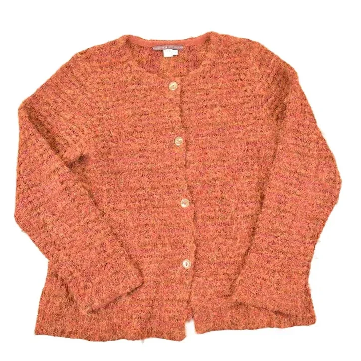 Vintage 1990s Peruvian Connection Abstract Knit Cardigan Sweater Women's M