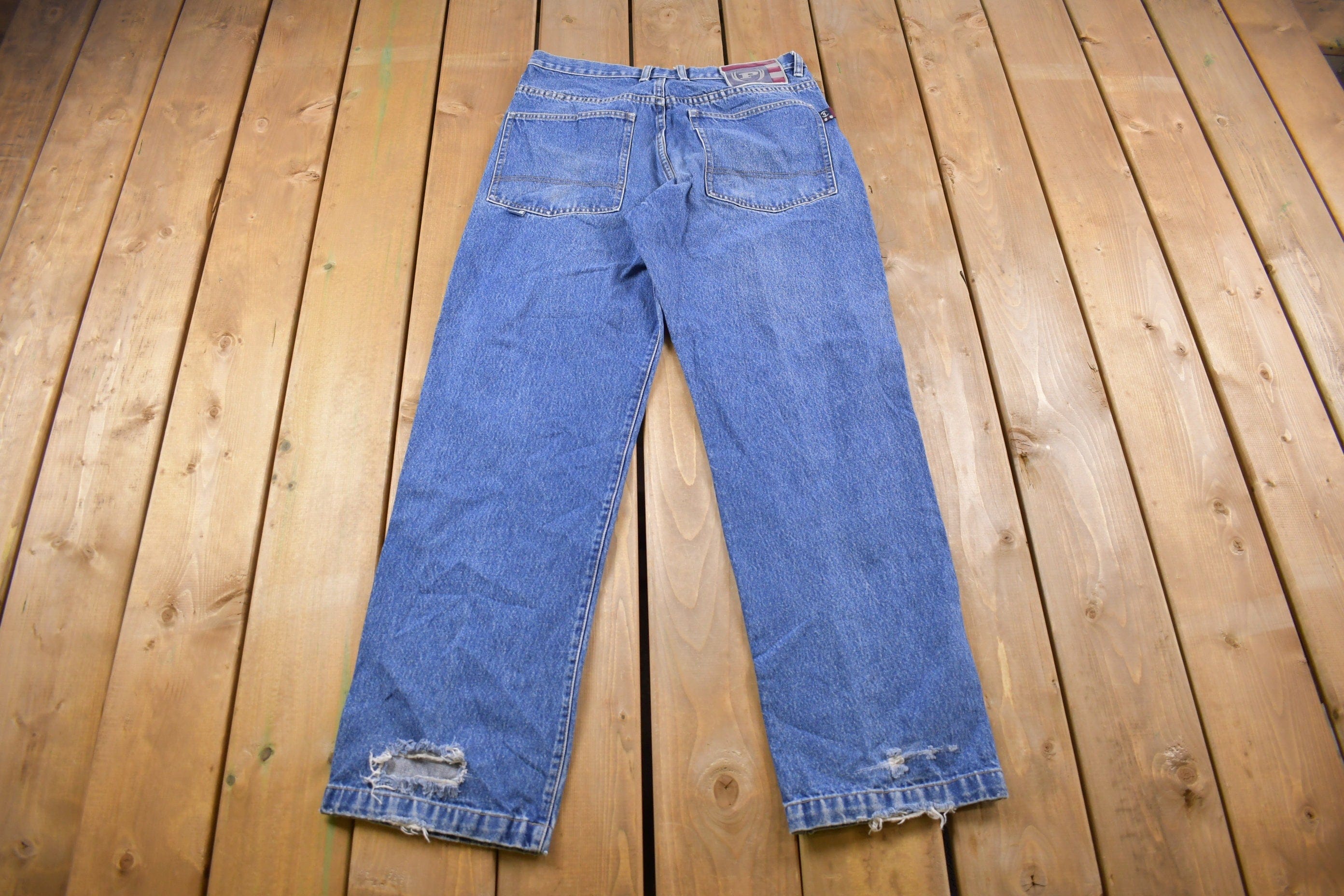 Vintage 1990's Phat Farm Blue Jeans Men's 32 x 32 - Image 3
