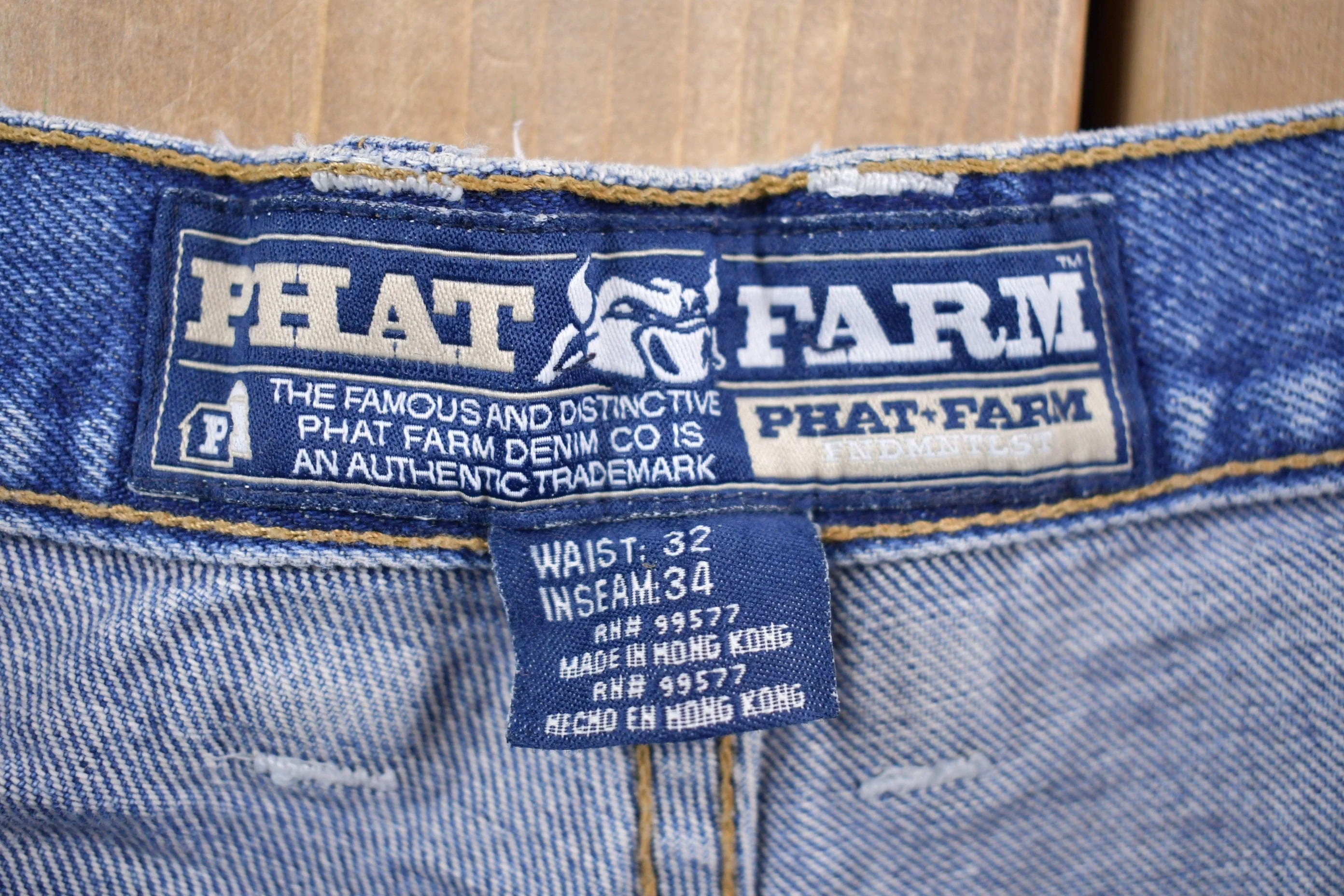 Vintage 1990's Phat Farm Blue Jeans Men's 32 x 32 - Image 8