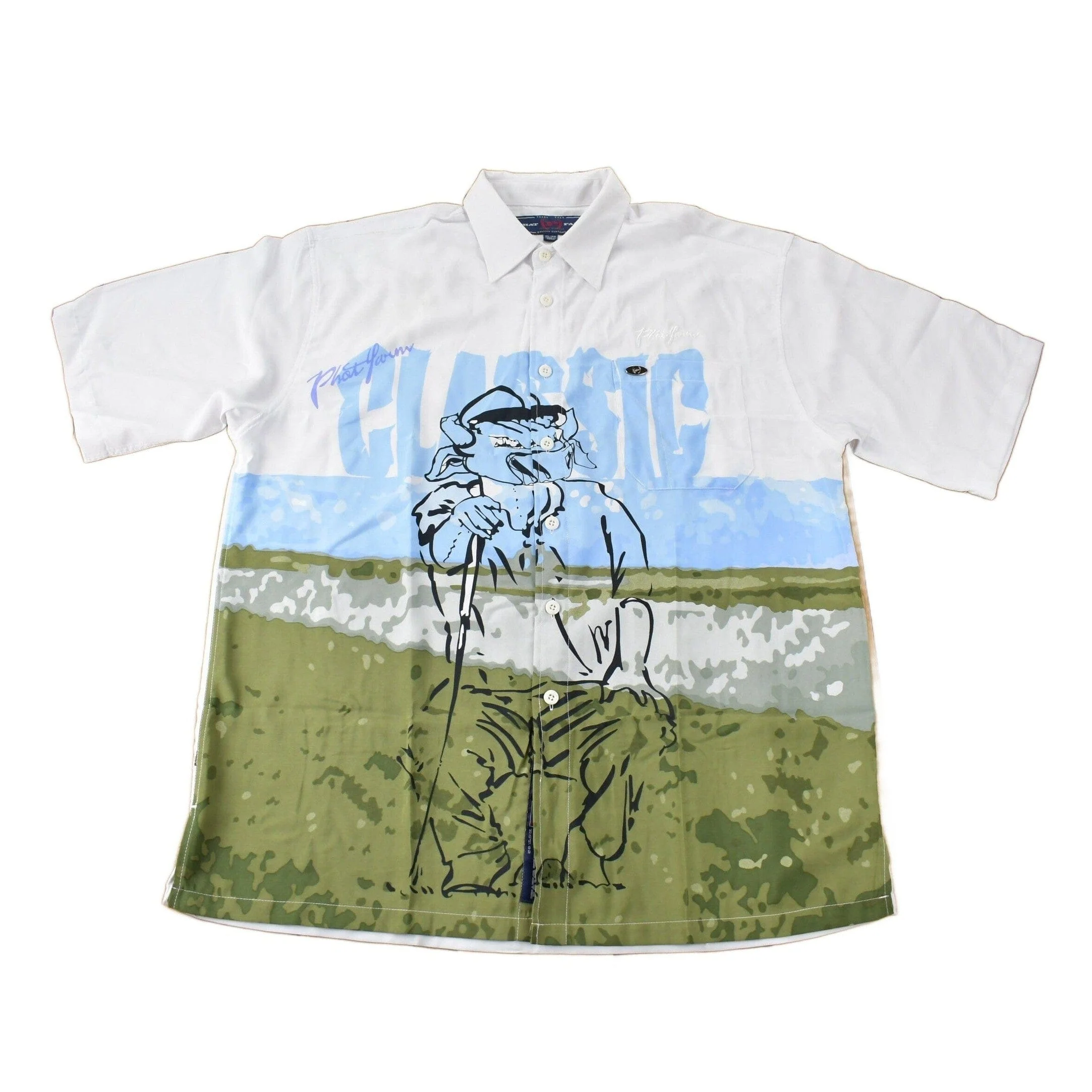 Vintage 1990s Phat Farm Classic All Over Print Button Up Shirt Men's 2XL