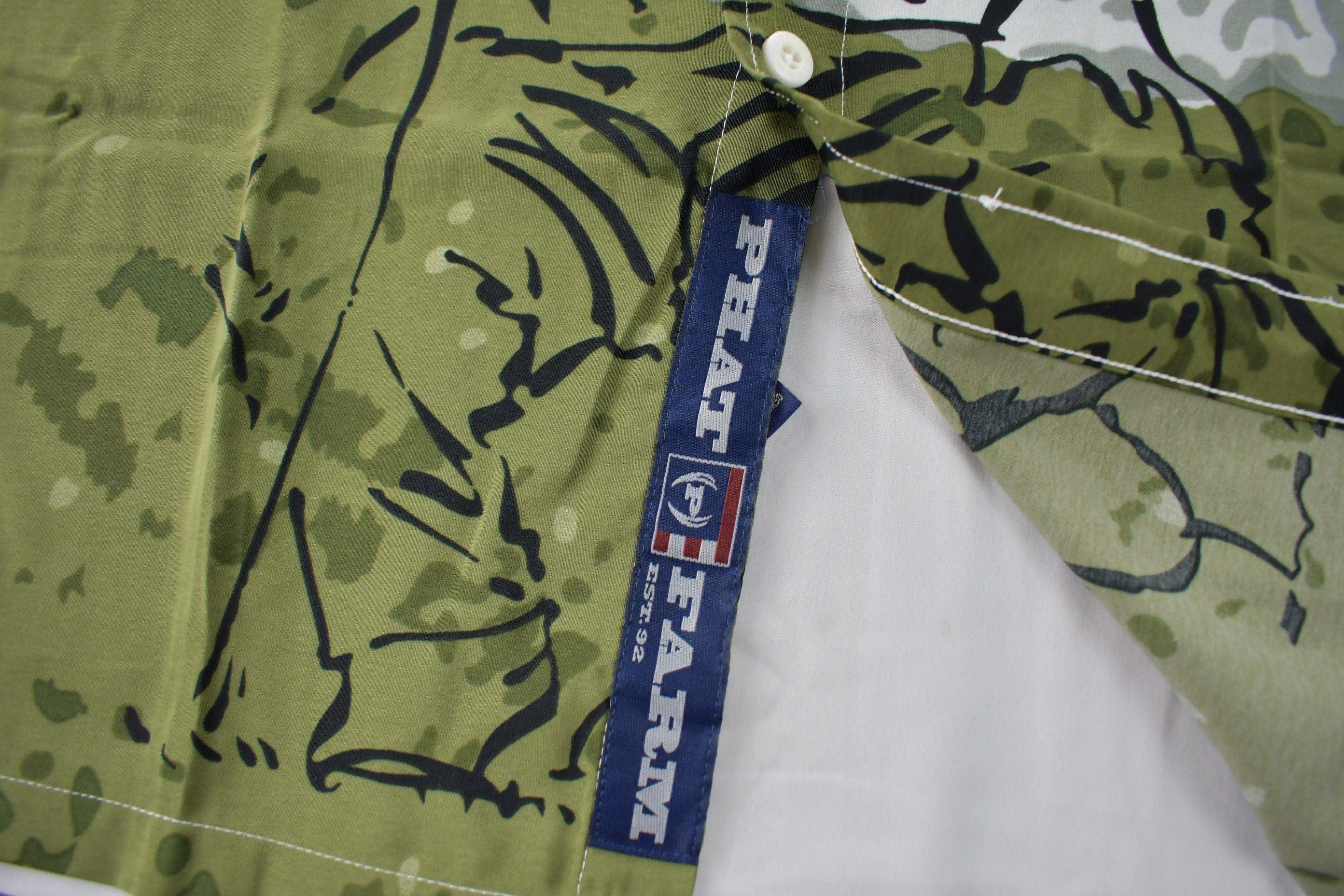 Vintage 1990s Phat Farm Classic All Over Print Button Up Shirt Men's 2XL - Image 4