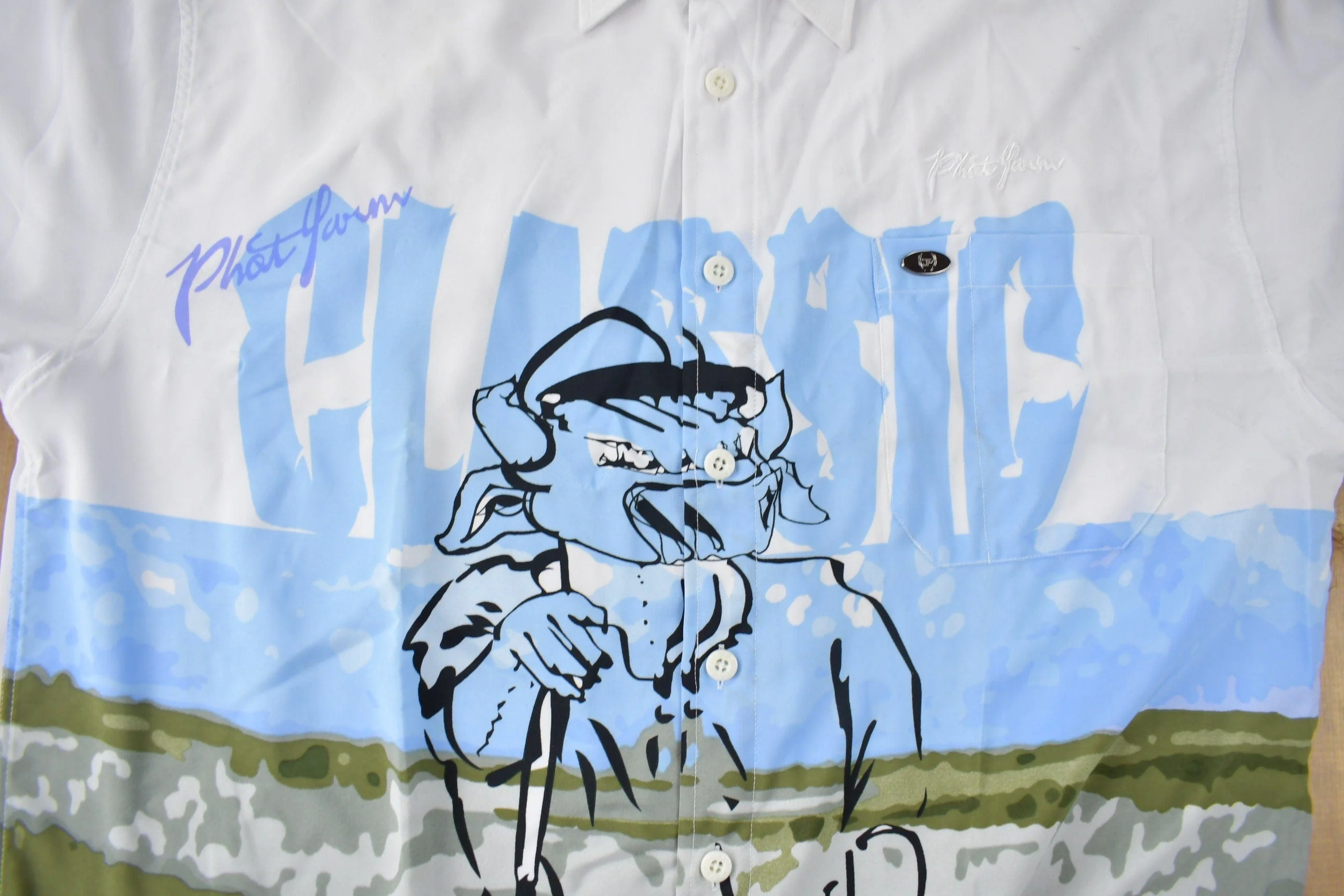 Vintage 1990s Phat Farm Classic All Over Print Button Up Shirt Men's 2XL - Image 5