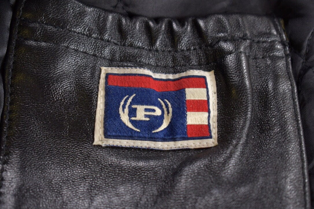 Vintage 1990s Phat Farm Leather Jacket Men's 5XL - Image 7