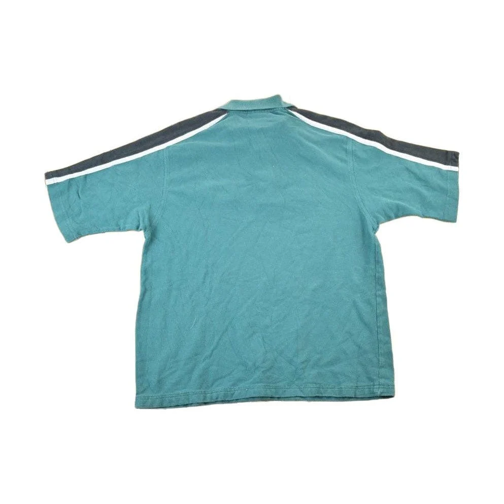 Vintage 1990s Philadelphia Eagles NFL Graphic Polo Style T-Shirt Made In USA Men's Medium - Image 2