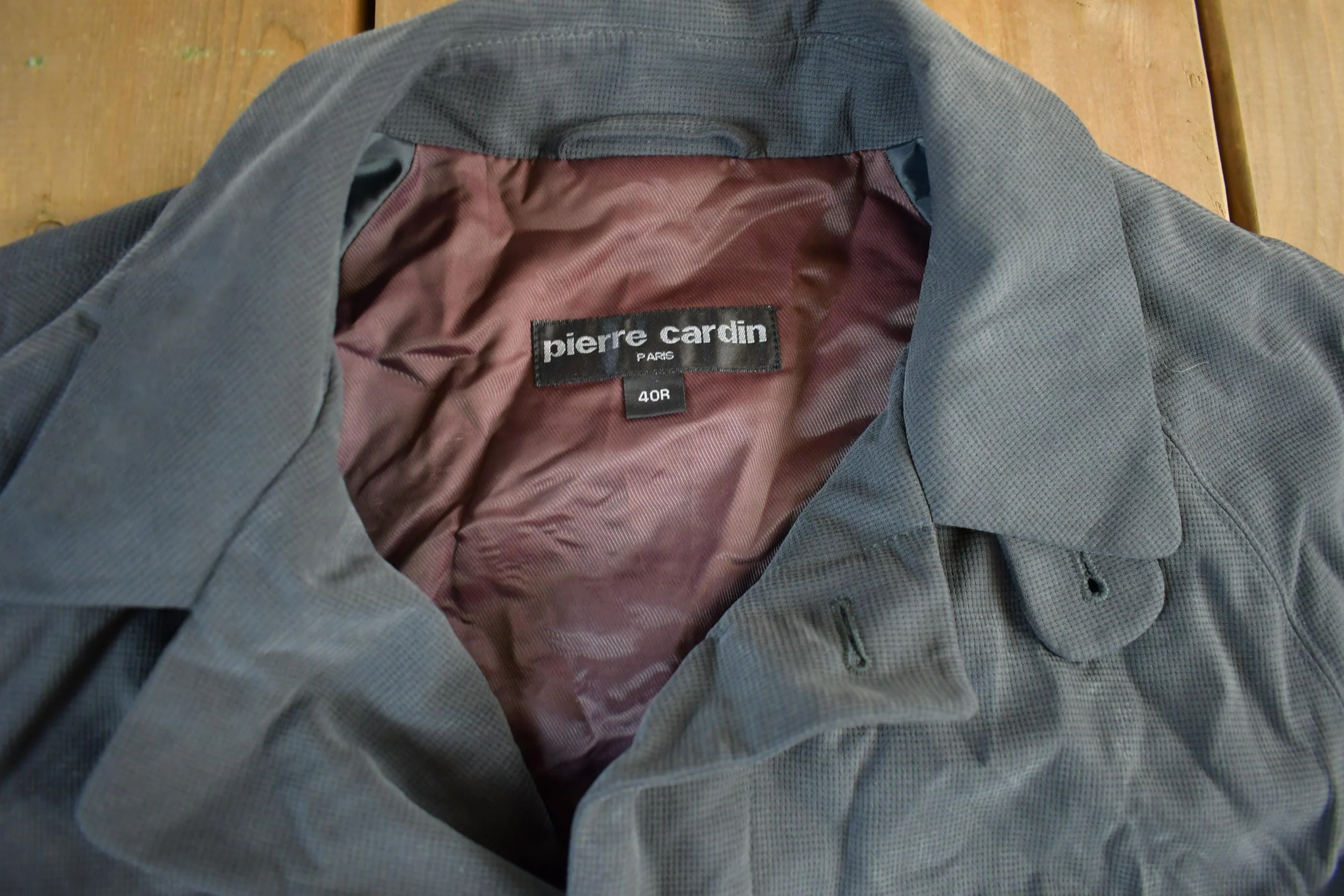 Vintage 1990s Pierre Cardin Trench Coat Men's Large - Image 4