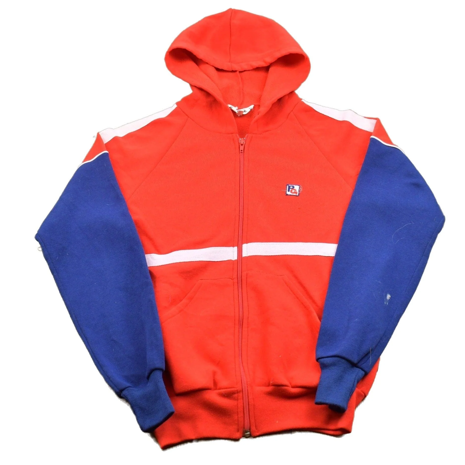 Vintage 1990s Pierregi Hooded Zip Up Sweatshirt Men's Small