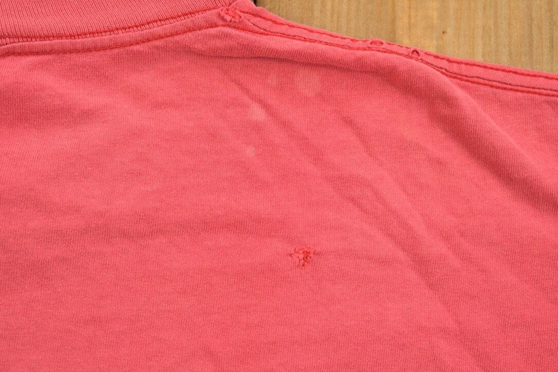 Vintage 1990s Pink MB University Collegiate T-Shirt Men's Medium - Image 6