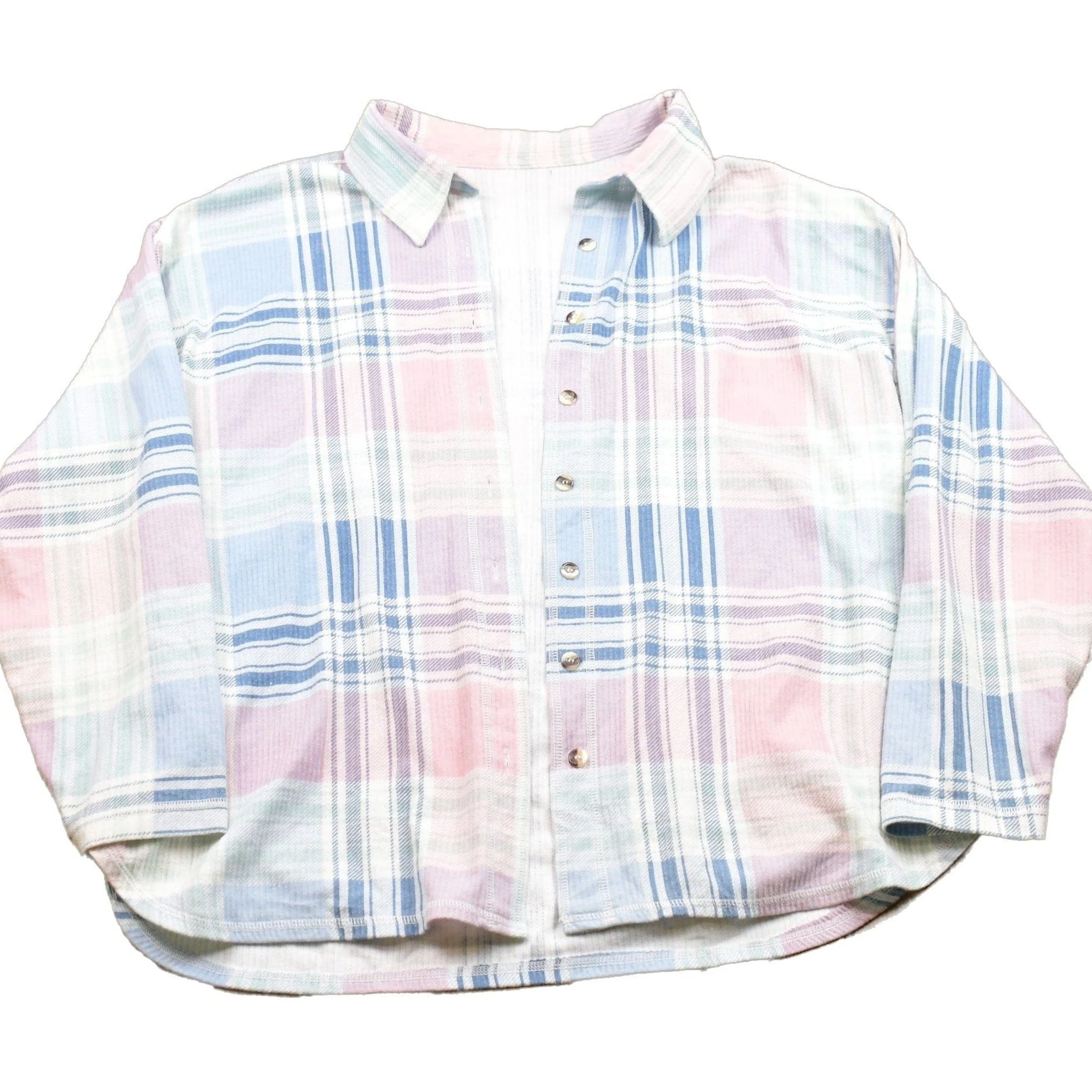 Vintage 1990s Pink Plaid Button Up Shirt Men's XL