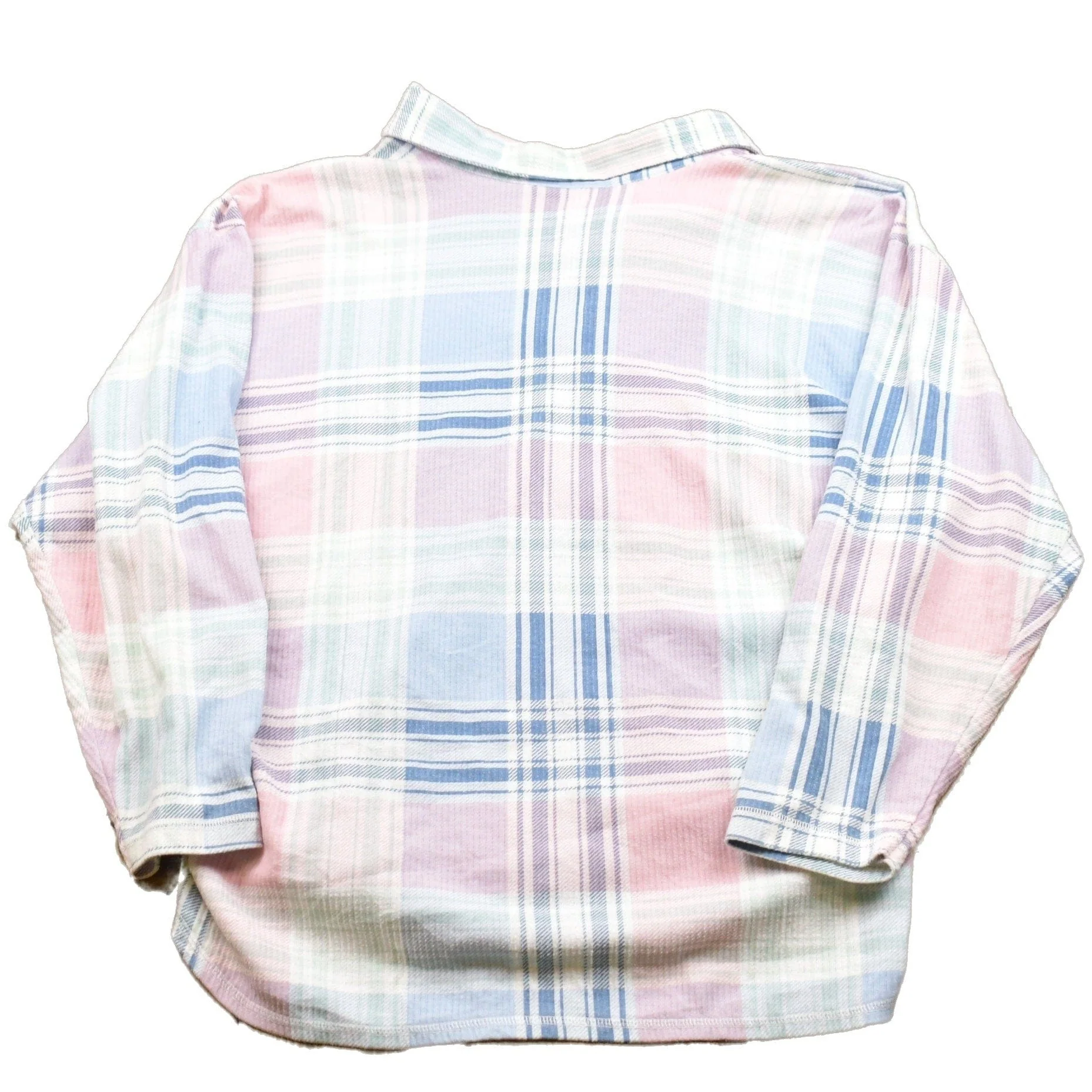 Vintage 1990s Pink Plaid Button Up Shirt Men's XL - Image 2