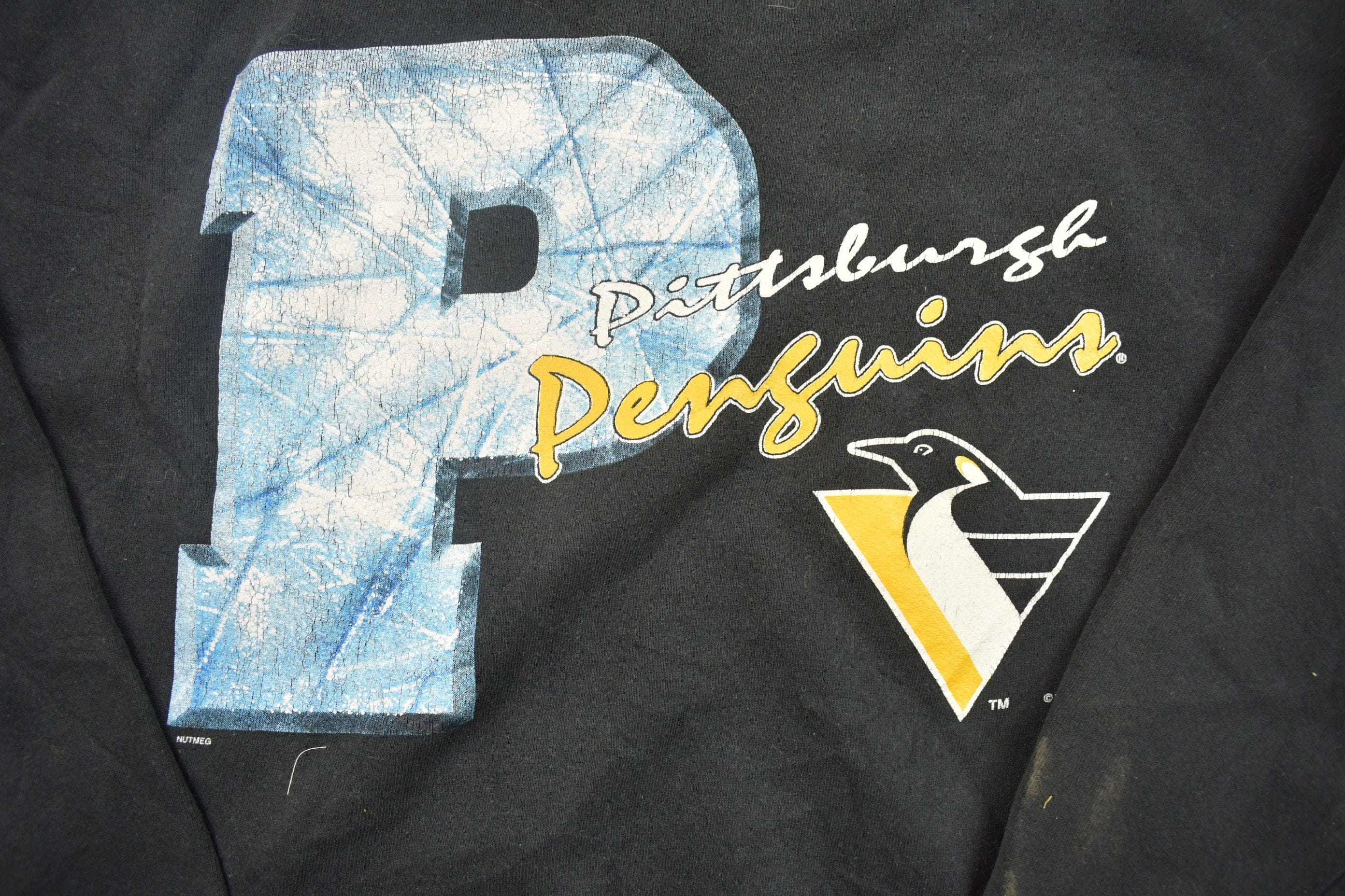Vintage 1990s Pittsburgh Penguins NHL Crewneck Sweatshirt Men's 2XL - Image 3