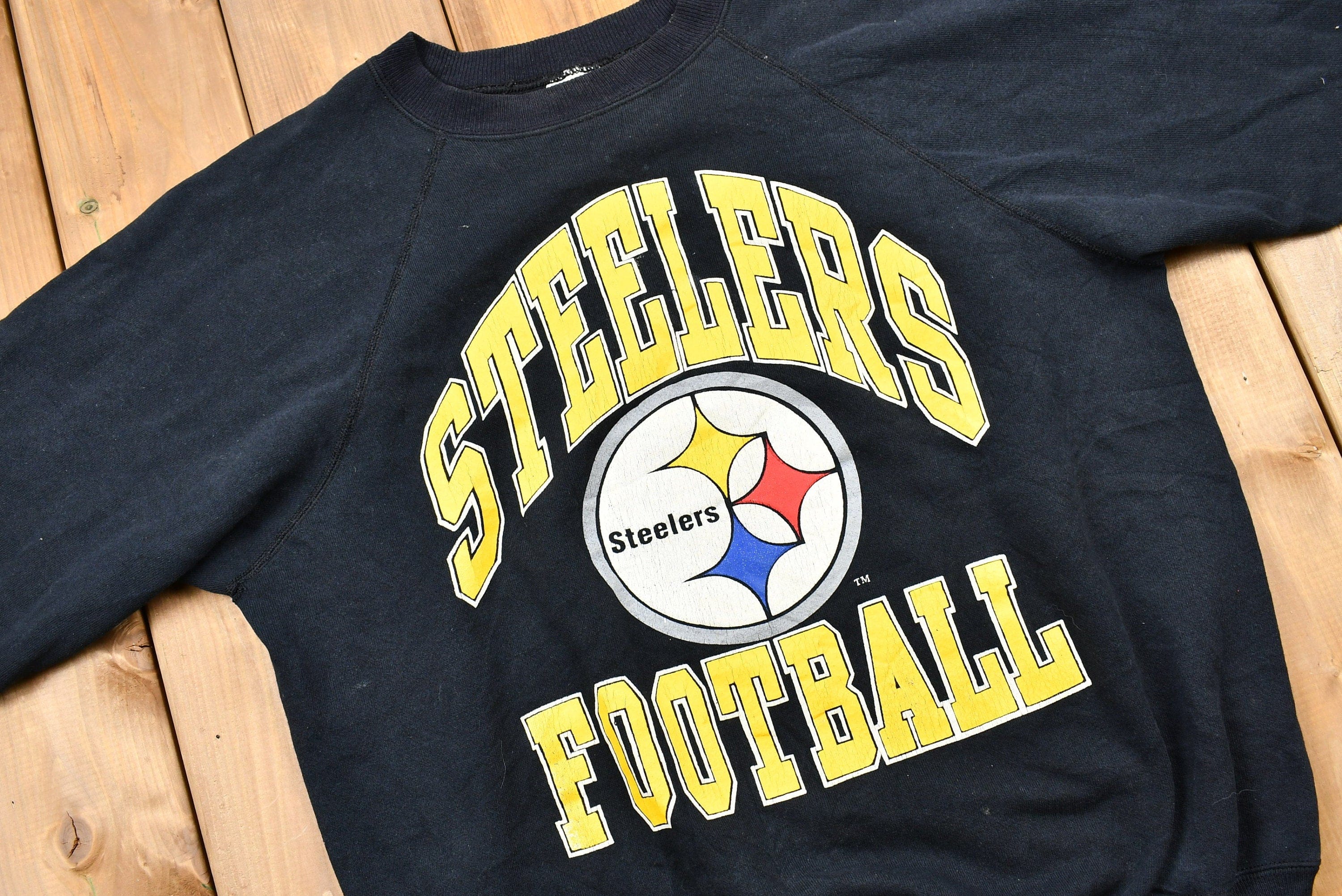 Vintage 1990s Pittsburgh Steelers Crewneck Sweatshirt Men's XL - Image 3