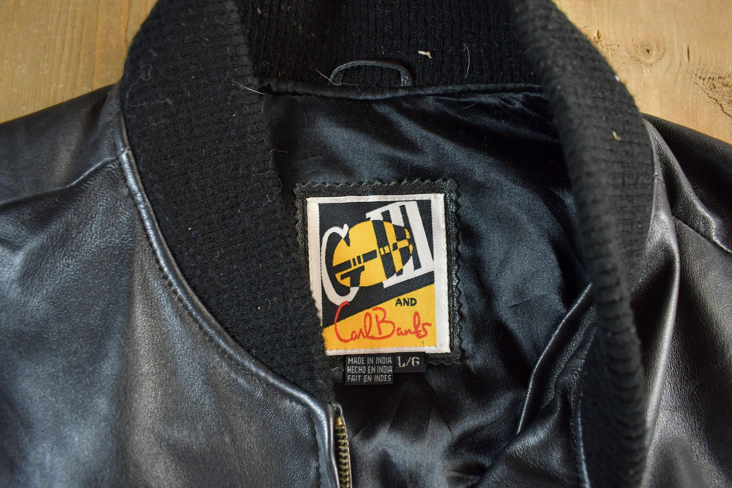 Vintage 1990s Pittsburgh Steelers Leather Varsity NFL Football Jacket Men's Large - Image 4