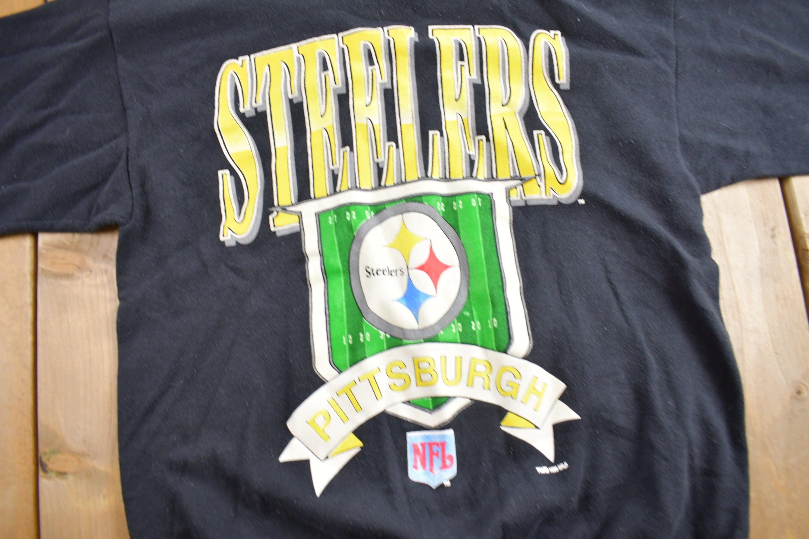 Vintage 1990s Pittsburgh Steelers NFL Crewneck Sweatshirt Men's Large - Image 3
