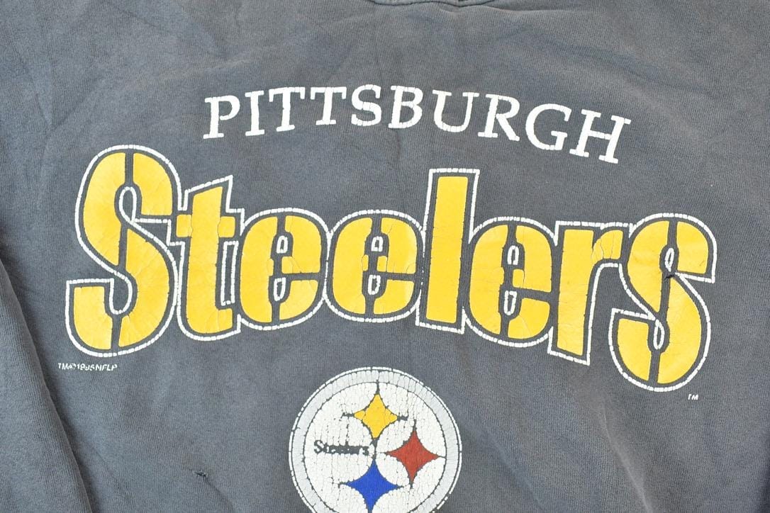 Vintage 1990s Pittsburgh Steelers NFL Crewneck Sweatshirt Men's XL - Image 4