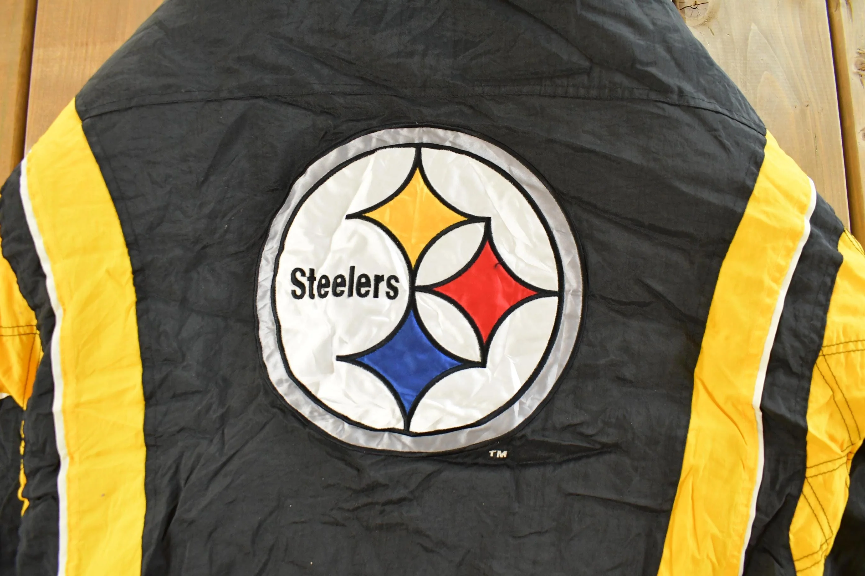 Vintage 1990s Pittsburgh Steelers Starter NFL Anorak Jacket Men's Medium - Image 7