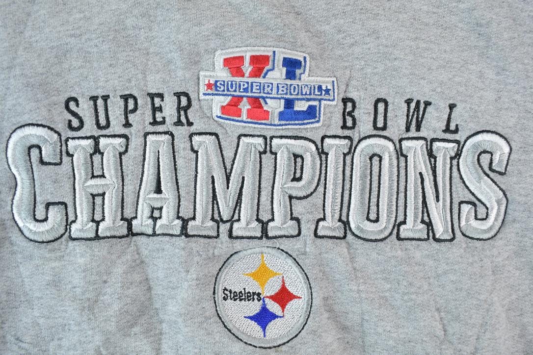 Vintage 1990s Pittsburgh Steelers Superbowl Champions NFL Crewneck Sweatshirt Men's XL - Image 3