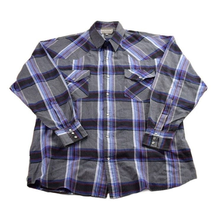 Vintage 1990s Plaid Flannel Button Up Shirt Men's Large