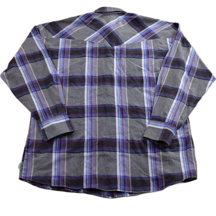 Vintage 1990s Plaid Flannel Button Up Shirt Men's Large - Image 2